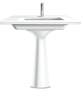 Lavabo con pie Lavabo con pedestal