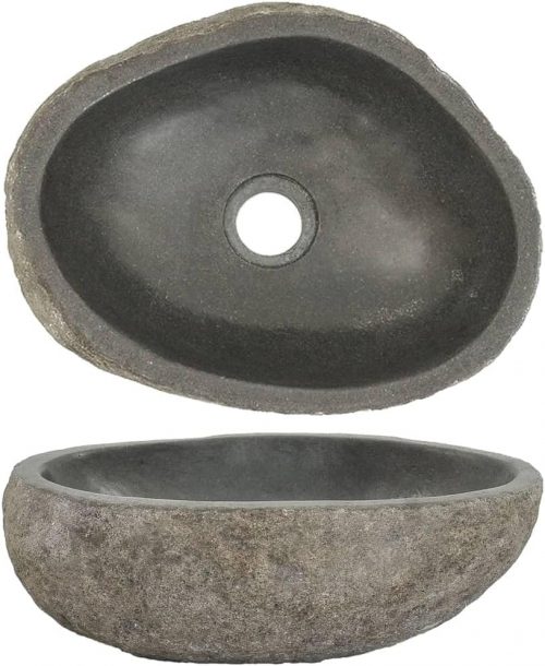 Lavabo de piedra de rio