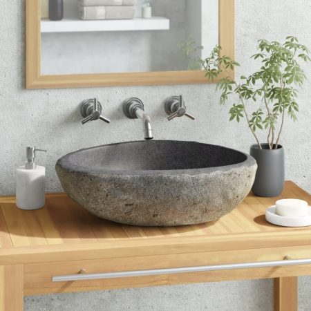 Lavabo de piedra de rio
